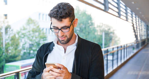 Man using phone