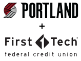 Blazers and First Tech Logos