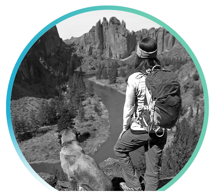 Woman with her dog