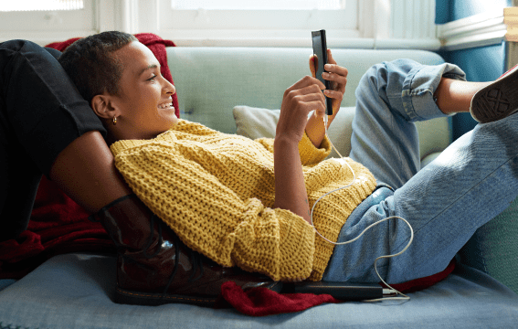 Girl checking her phone