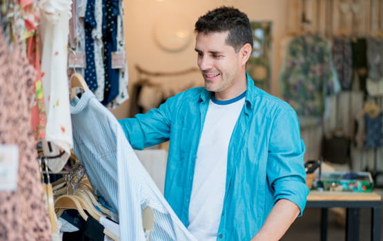 Man shopping