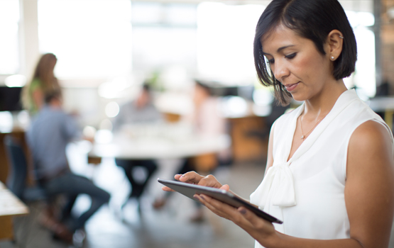 lady on tablet