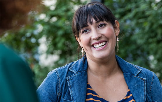 Woman smiling
