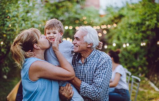 Grandparents with child