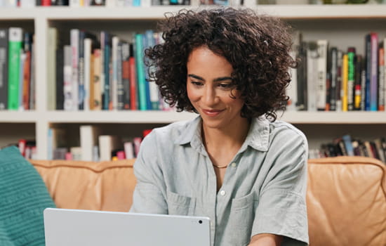 Woman on a laptop