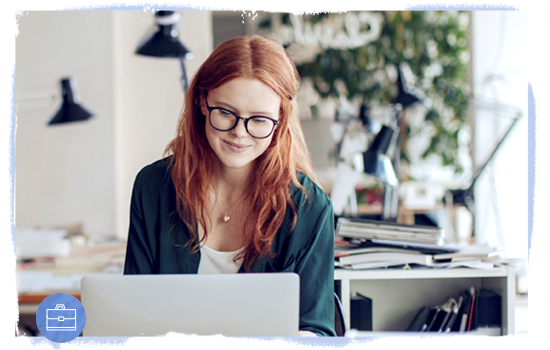 woman at laptop