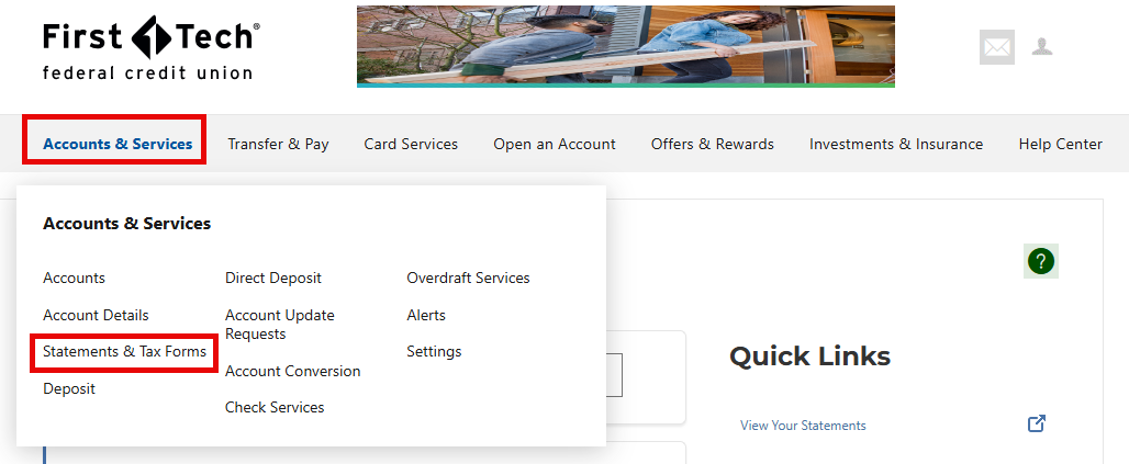 First Tech Statement How to enroll in electronic statements on Desktop | First Tech Federal ...
