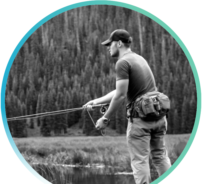 A man fishing