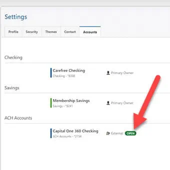 add an external account step 7