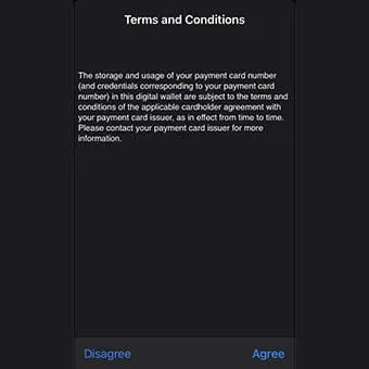 Apple Pay Terms and Conditions