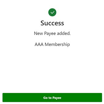 bill pay success message
