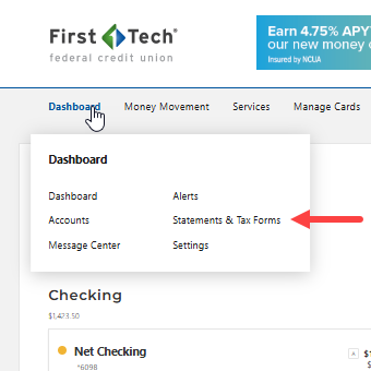 How to enroll in electronic statements on Desktop | First Tech Federal ...