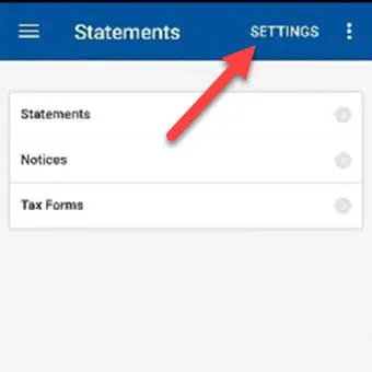 click on settings