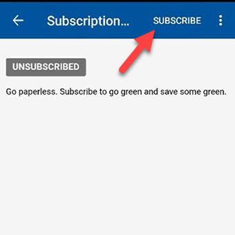 click on subscribe