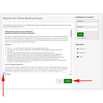 First Tech Bank Statement Digital Banking Registration for Desktop | First Tech Federal Credit Union