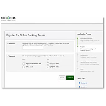 Digital Banking Registration for Desktop | First Tech Federal Credit Union