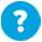 White question mark with circular blue background.