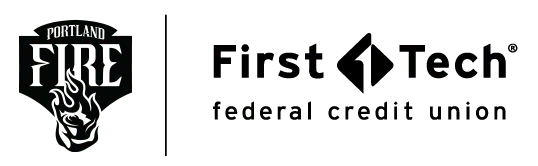 Portland Fire Logo and First Tech Logo Text Treatment
