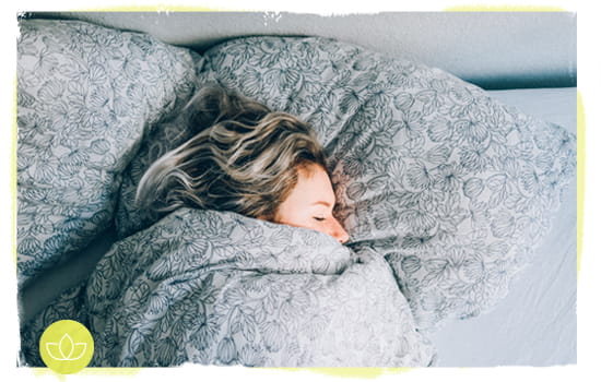 A woman sleeping