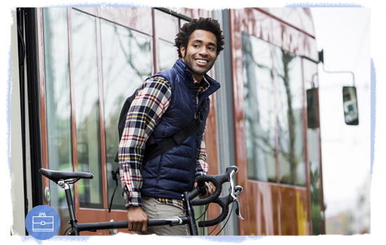 guy riding bike