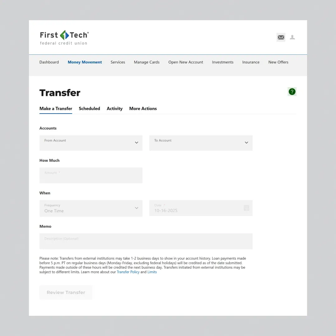 Transfer Money Desktop