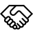 Icon image showing shaking hands