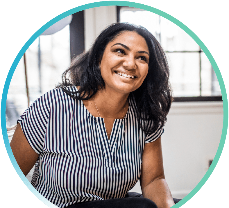 Image of a woman smiling.