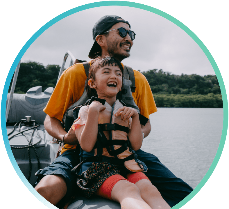 couple sailing a boat