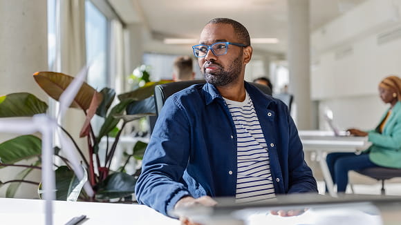 men looking left side