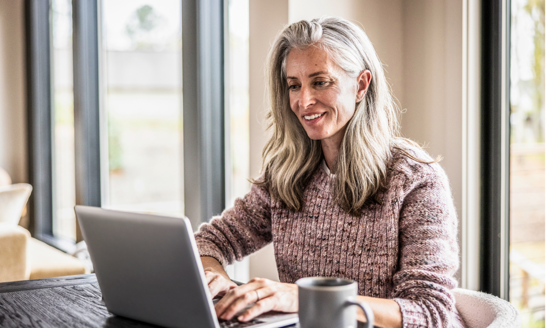 woman working with her computer