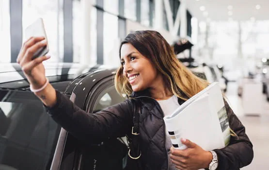 Woman Car Image