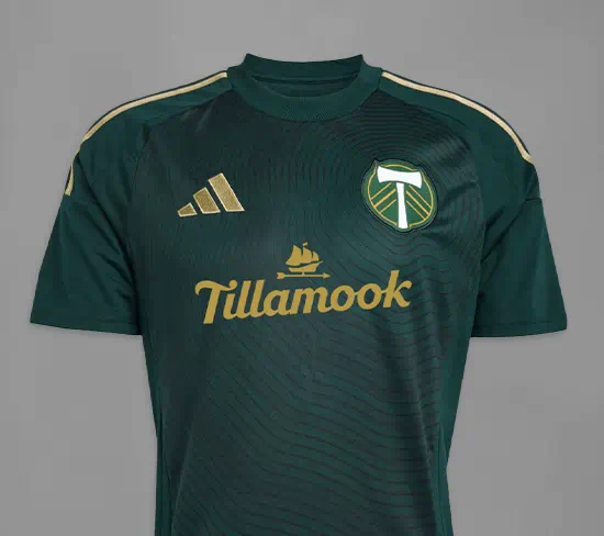 Timbers Jersey on grey background