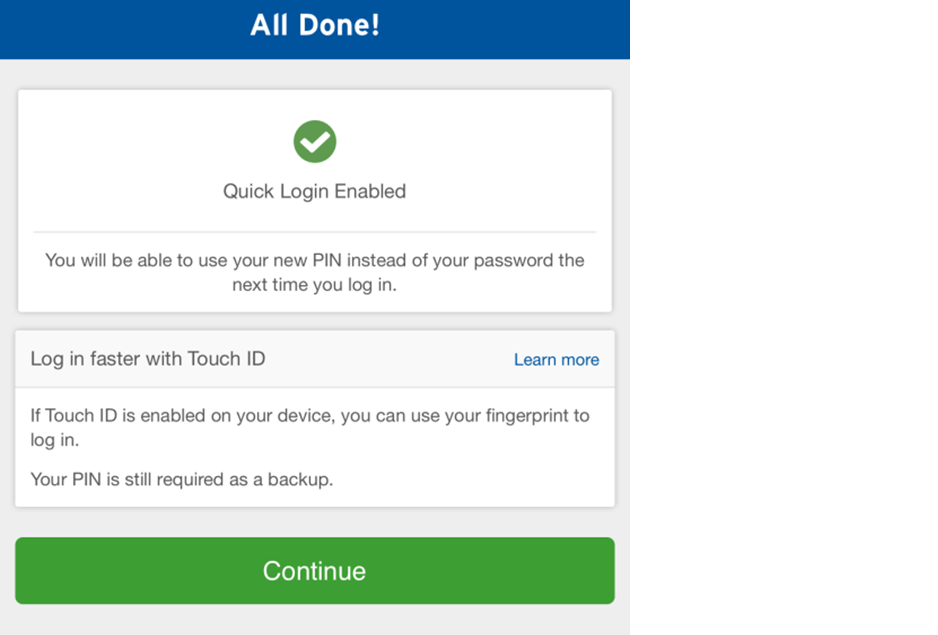 Quick login image