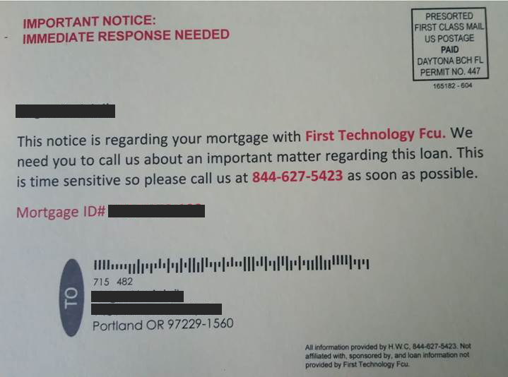 Postcard Scam